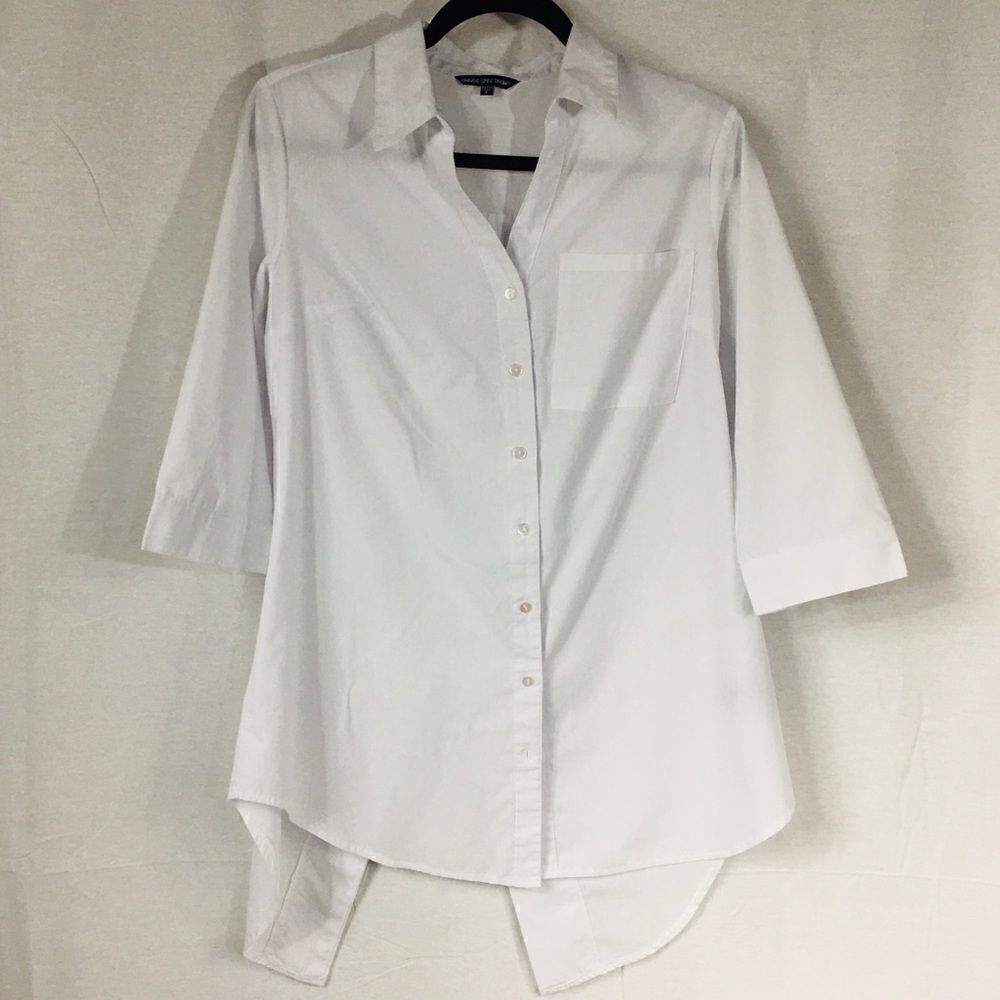 Unique Spectrum Small White long length blouse